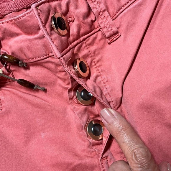 MOS MOSH Cotton Spandex Valerian Skinny Pant in Faded Rose Multi Pocket Sz 27 - Picture 9 of 11